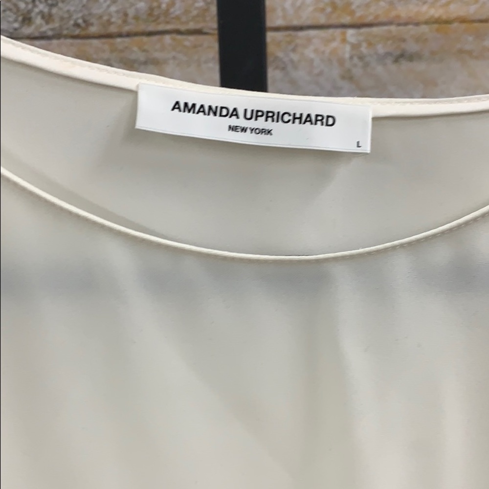 Amanda Uprichard ivory polyester blouse, wide neck - Picture 5 of 5